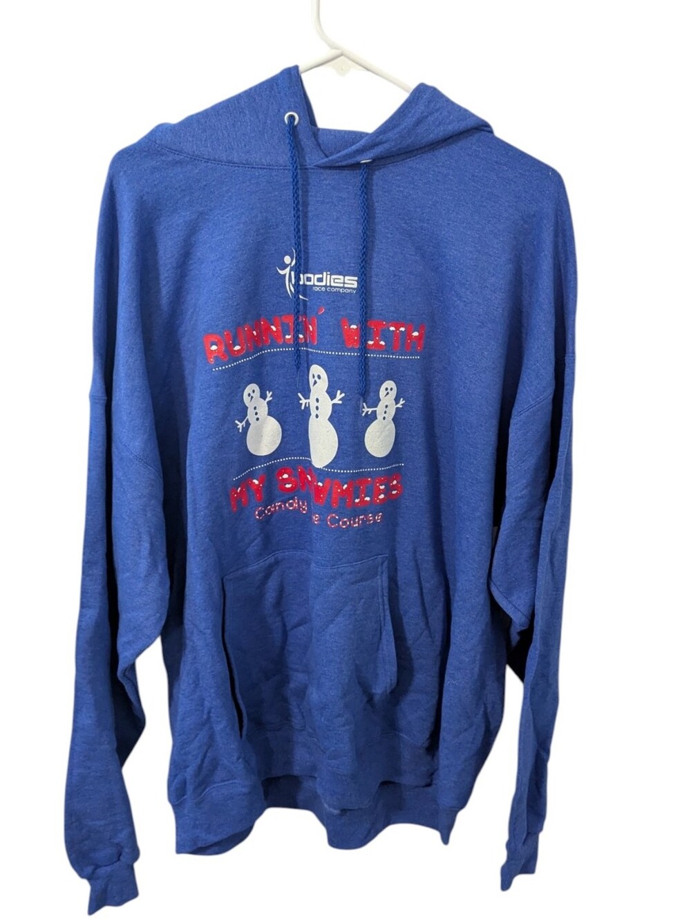 Blue Hooded Runnin With My Snowmies Sweatshirt